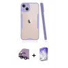 MARSİLYAN™- iPhone 14 Kılıf Atlas Asil Serisi - Siyah Bilvis 5in1 3D Magic Cam Ekran Koruyucu + Raze Metal Kamera Lens - SH