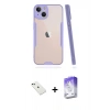 MARSİLYAN™- iPhone 14 Kılıf Atlas Asil Serisi - Siyah Bilvis 5in1 3D Magic Cam Ekran Koruyucu + Diamond Kamera Lens - YL