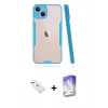 MARSİLYAN™- iPhone 14 Kılıf Atlas Asil Serisi - Siyah Bilvis 5in1 3D Magic Cam Ekran Koruyucu + Diamond Kamera Lens - YL