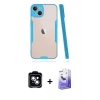 MARSİLYAN™- iPhone 14 Kılıf Atlas Asil Serisi - Siyah Bilvis 5in1 5D Magic Hayalet Cam Ekran Koruyucu + PVD Metal Kamera Lens - MI