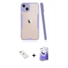 MARSİLYAN™- iPhone 14 Kılıf Atlas Asil Serisi - Siyah Bilvis 5in1 5D Magic Hayalet Cam Ekran Koruyucu + Diamond Kamera Lens - YL