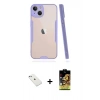 MARSİLYAN™- iPhone 14 Kılıf Atlas Asil Serisi - Siyah Buffer Cam Ekran Koruyucu + Diamond Kamera Lens - SABE