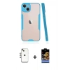 MARSİLYAN™- iPhone 14 Kılıf Atlas Asil Serisi - Siyah Buffer Hayalet Cam Ekran Koruyucu + Shine Kamera Lens - GI