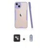 MARSİLYAN™- iPhone 14 Kılıf Atlas Asil Serisi - Siyah Joko Magic 5D Cam + PVD Metal Kamera Lens - PE