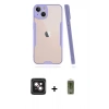 MARSİLYAN™- iPhone 14 Kılıf Atlas Asil Serisi - Siyah Joko Magic 5D Hayalet Cam + PVD Metal Kamera Lens - PE