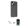 MARSİLYAN™- iPhone 14 Kılıf Atlas Form - Şeffaf 360 Full Body Arka Koruyucu + Diamond Kamera Lens - KI