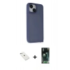 MARSİLYAN™- iPhone 14 Kılıf Atlas Form - Şeffaf 360 Full Body Arka Koruyucu + Diamond Kamera Lens - SABE
