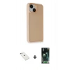 MARSİLYAN™- iPhone 14 Kılıf Atlas Form - Şeffaf 360 Full Body Arka Koruyucu + Diamond Kamera Lens - SABE
