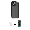 MARSİLYAN™- iPhone 14 Kılıf Atlas Form - Şeffaf 360 Full Body Arka Koruyucu + Diamond Kamera Lens - SABE