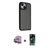 MARSİLYAN™- iPhone 14 Kılıf Atlas Form - Şeffaf 360 Full Body Arka Koruyucu + Raze Metal Kamera Lens - MR