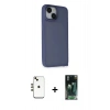MARSİLYAN™- iPhone 14 Kılıf Atlas Form - Şeffaf 360 Full Body Arka Koruyucu + Shine Kamera Lens - GD