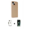 MARSİLYAN™- iPhone 14 Kılıf Atlas Form - Şeffaf 360 Full Body Arka Koruyucu + Shine Kamera Lens - GD