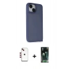 MARSİLYAN™- iPhone 14 Kılıf Atlas Form - Şeffaf 360 Full Body Arka Koruyucu + Shine Kamera Lens - KI