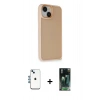 MARSİLYAN™- iPhone 14 Kılıf Atlas Form - Şeffaf 360 Full Body Arka Koruyucu + Shine Kamera Lens - MI