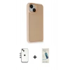 MARSİLYAN™- iPhone 14 Kılıf Atlas Form - Şeffaf Pasifik Cam Ekran Koruyucu + Shine Kamera Lens - GI
