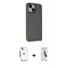 MARSİLYAN™- iPhone 14 Kılıf Atlas Form - Şeffaf Pasifik Cam Ekran Koruyucu + Shine Kamera Lens - GI
