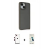 MARSİLYAN™- iPhone 14 Kılıf Atlas Form - Şeffaf Pasifik Cam Ekran Koruyucu + Shine Kamera Lens - KI