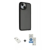 MARSİLYAN™- iPhone 14 Kılıf Atlas Form - Şeffaf Royal Nano Ekran Koruyucu + Diamond Kamera Lens - PE
