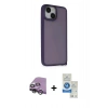 MARSİLYAN™- iPhone 14 Kılıf Atlas Form - Şeffaf Royal Nano Ekran Koruyucu + Raze Metal Kamera Lens - GS
