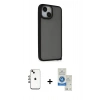 MARSİLYAN™- iPhone 14 Kılıf Atlas Form - Şeffaf Royal Nano Ekran Koruyucu + Shine Kamera Lens - GI