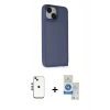 MARSİLYAN™- iPhone 14 Kılıf Atlas Form - Şeffaf Royal Nano Ekran Koruyucu + Shine Kamera Lens - GS