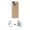 MARSİLYAN™- iPhone 14 Kılıf Atlas Form - Şeffaf Royal Nano Ekran Koruyucu + Shine Kamera Lens - KI