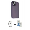 MARSİLYAN™- iPhone 14 Kılıf Atlas Form - Şeffaf Royal Nano Ekran Koruyucu + Shine Kamera Lens - SH