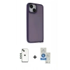 MARSİLYAN™- iPhone 14 Kılıf Atlas Form - Şeffaf Royal Nano Ekran Koruyucu + Shine Kamera Lens - YL