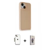 MARSİLYAN™- iPhone 14 Kılıf Atlas Form - Siyah Bilvis 3D Cam Ekran Koruyucu + Shine Kamera Lens - GD