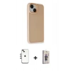 MARSİLYAN™- iPhone 14 Kılıf Atlas Form - Siyah Bilvis 3D Cam Ekran Koruyucu + Shine Kamera Lens - GI