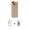 MARSİLYAN™- iPhone 14 Kılıf Atlas Form - Siyah Bilvis 3D Cam Ekran Koruyucu + Shine Kamera Lens - MI