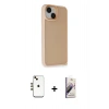 MARSİLYAN™- iPhone 14 Kılıf Atlas Form - Siyah Bilvis 3D Mat Cam Ekran Koruyucu + Shine Kamera Lens - GD