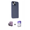 MARSİLYAN™- iPhone 14 Kılıf Atlas Form - Siyah Bilvis 5in1 3D Magic Cam Ekran Koruyucu + Raze Metal Kamera Lens - SH