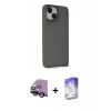 MARSİLYAN™- iPhone 14 Kılıf Atlas Form - Siyah Bilvis 5in1 3D Magic Cam Ekran Koruyucu + Raze Metal Kamera Lens - SH