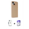 MARSİLYAN™- iPhone 14 Kılıf Atlas Form - Siyah Bilvis 5in1 3D Magic Cam Ekran Koruyucu + Shine Kamera Lens - MI