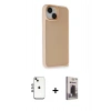 MARSİLYAN™- iPhone 14 Kılıf Atlas Form - Siyah Bilvis Hayalet Cam Ekran Koruyucu + Shine Kamera Lens - GI