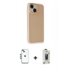 MARSİLYAN™- iPhone 14 Kılıf Atlas Form - Siyah Bilvis Hayalet Cam Ekran Koruyucu + Shine Kamera Lens - MI
