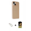 MARSİLYAN™- iPhone 14 Kılıf Atlas Form - Siyah Buffer Cam Ekran Koruyucu + Diamond Kamera Lens - KI