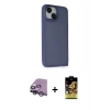 MARSİLYAN™- iPhone 14 Kılıf Atlas Form - Siyah Buffer Cam Ekran Koruyucu + Raze Metal Kamera Lens - GS