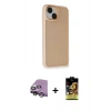 MARSİLYAN™- iPhone 14 Kılıf Atlas Form - Siyah Buffer Cam Ekran Koruyucu + Raze Metal Kamera Lens - GS
