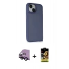 MARSİLYAN™- iPhone 14 Kılıf Atlas Form - Siyah Buffer Cam Ekran Koruyucu + Raze Metal Kamera Lens - SH