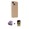 MARSİLYAN™- iPhone 14 Kılıf Atlas Form - Siyah Buffer Cam Ekran Koruyucu + Raze Metal Kamera Lens - SH