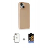 MARSİLYAN™- iPhone 14 Kılıf Atlas Form - Siyah Buffer Hayalet Cam Ekran Koruyucu + Shine Kamera Lens - GD