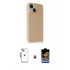 MARSİLYAN™- iPhone 14 Kılıf Atlas Form - Siyah Buffer Hayalet Cam Ekran Koruyucu + Shine Kamera Lens - GS