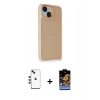 MARSİLYAN™- iPhone 14 Kılıf Atlas Form - Siyah Buffer Hayalet Cam Ekran Koruyucu + Shine Kamera Lens - YL