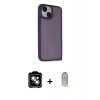 MARSİLYAN™- iPhone 14 Kılıf Atlas Form - Siyah Joko Magic 5D Cam + PVD Metal Kamera Lens - GS