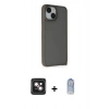MARSİLYAN™- iPhone 14 Kılıf Atlas Form - Siyah Joko Magic 5D Cam + PVD Metal Kamera Lens - PE