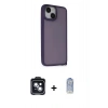 MARSİLYAN™- iPhone 14 Kılıf Atlas Form - Siyah Joko Magic 5D Cam + PVD Metal Kamera Lens - SH