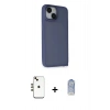 MARSİLYAN™- iPhone 14 Kılıf Atlas Form - Siyah Joko Magic 5D Cam + Shine Kamera Lens - GD