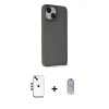 MARSİLYAN™- iPhone 14 Kılıf Atlas Form - Siyah Joko Magic 5D Cam + Shine Kamera Lens - GD